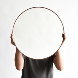 ウォールナットのまる鏡 500 500walnut-mirror